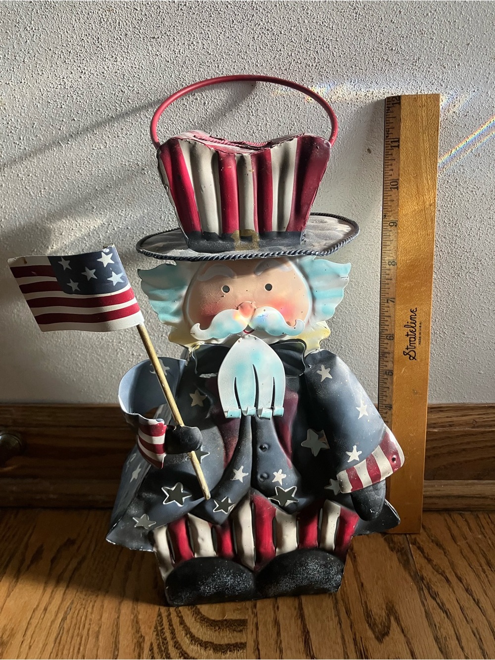 Metal Patriotic Votive Holder